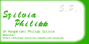 szilvia philipp business card
